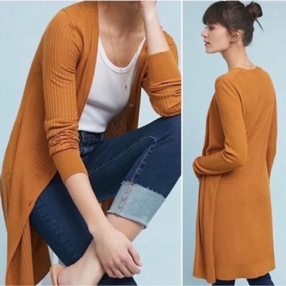 Anthropologie Meadow Rue Cali Ribbed Cardigan size S